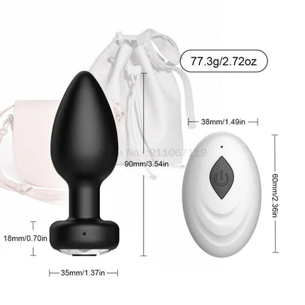 10 Speeds Vibrating Buttplug Wireless/APP Remote Control Anal Plug Male Prostate Massager Adult Erotic Sex Toy for Women Men 18
