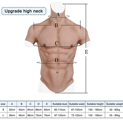 Dokier Silicone Realistic False Fake Muscle Belly Body for Cosplayers Artificial Simulation Muscle Chest Man Crossdressers - TOYS-SUCE