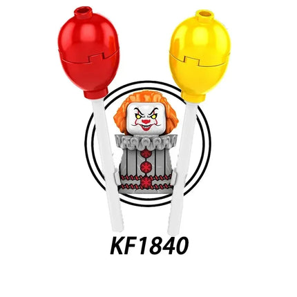 Blind Box KF6173 KF6175 KF6176 Killer Klowns Mini Figure Classic Horror Thriller Movie Building Block Model Doll Halloween Toys