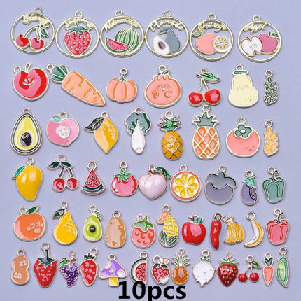 Mixed Pendants Enamel/Bracelet Charm Trinkets Flower Pendant For Jewelry Making DIY Materials Wholesale Items For Resale In Bulk