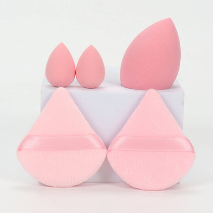 5Pcs Professional Makeup Sponge Set - Soft, Gentle, Multi-Purpose Tools for Perfect Foundation, Powder and Blush Application