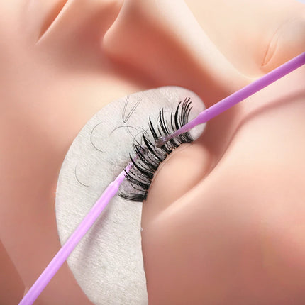 50/100PCS Disposable Eyelash Cleaning Brush Lip Brushes Micro Cotton Swab Eyelash Extension Individual Lash Removing Makeup Tool