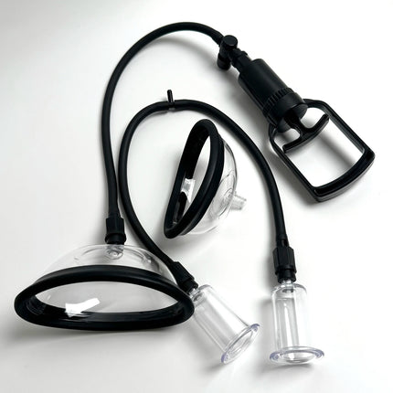 Adult Sex Toys - Female Nipple Sucker and Clitoral Pump Set, BDSM Nipple Stimulation and Vaginal Enhancement Sensory Experience