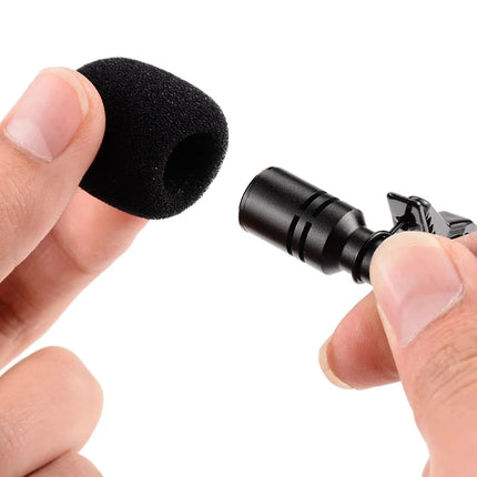 Portable 1.5m Lavalier Mini Microphone Condenser Clip-on Lapel Mic Wired USB/3.5mm/Type-C/Microfon For Mobile Phone Computer PC