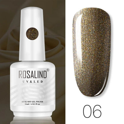 ROSALIND 15ml Nail Gel Polish Macaron Hybrid Varnish Semi Permanent Nail Art Design Soak Off Top Base Coat Esmalte UV Gel Nail