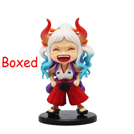 13cm Anime One Piece Action Figures Q Version Sitting Boxed Figurines Doll Luffy Zoro Sanji Trendy Car Ornaments Gifts Toys