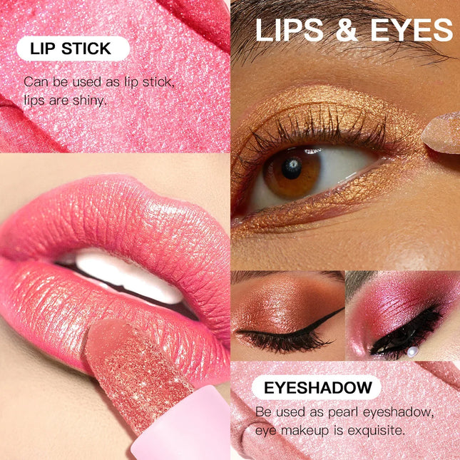 USHAS New Pearlescent & Matte Lipstick Long-Lasting Transfer-Proof Waterproof Non-Stick Cup Formula