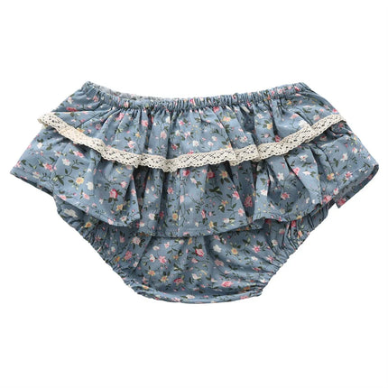Baby Girls Floral Ruffles Lace Skirt Shorts Kids Summer Pettiskirt Toddler Dancing Wedding Clothing Tutu Skirt Infant Bloomer