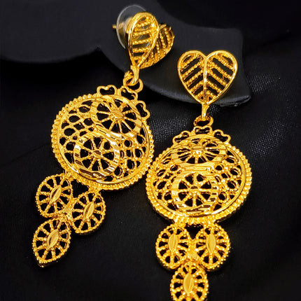 ANIID Brazilian 24K Gold Color Jewelry Sets Wedding Dubai Necklace Earrings For Women Nigerian Indian Bridal Set Party Gifts