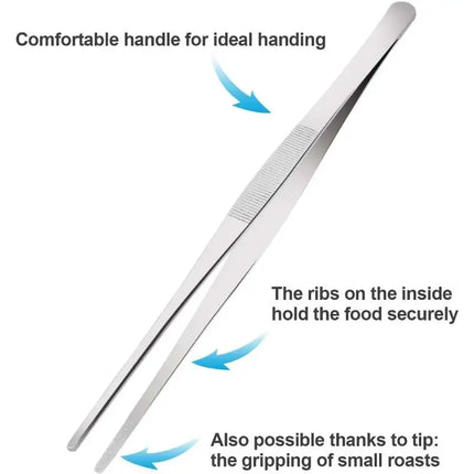 5/6/8/10/12 Inch Stainless Steel Straight Tweezer Plant Tweezer Feeding Tongs Aquarium Tweezers for Gardening Fish Tank Aquatic
