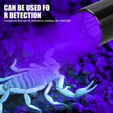 395nm UV Pen FLaslight,Blacklight Flashlight w/ Clip Portable Detector for Hotel/Pet Urine/Bed Bugs/Camping(AAA Battery Powered)