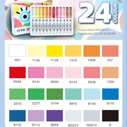 GRASP 120/1 Colors Acrylic Marker Pens Waterproof Pen Soft Brush Nib Student Art for Glass Stone Art School Supplies Stationery
