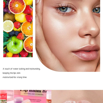 6  flavors of fruit moisturizing lipstick Moisturizing and moisturizing lip mask desalination lip mask lip balm