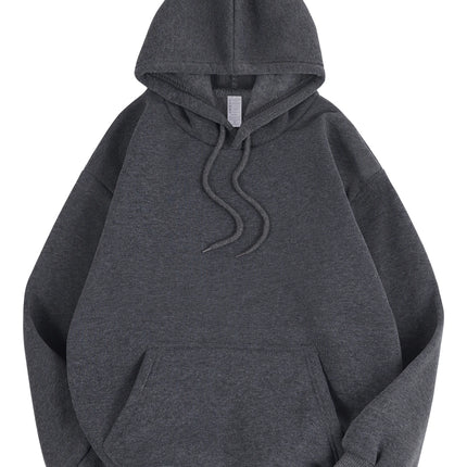 Basic Winter Women's Solid Hoodies Stretch Fleece Comfortable Sweatshirts Loose Pocket Warm Clothes New Street Female Pullover