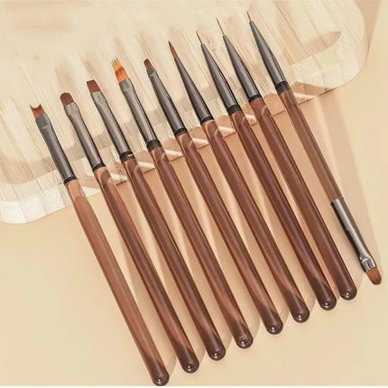 Nail Art Brushes Set, 14pcs Nail Design Painting Brushes, Professional Nail Art Design Brushes, Nail Fine Liner Brushes