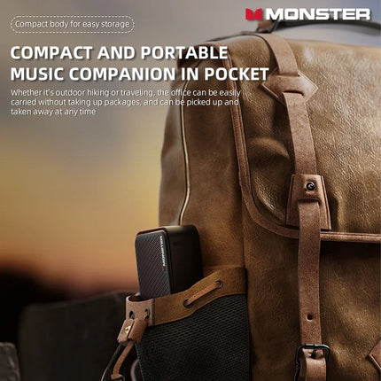 Monster DS01 Outdoor Portable Wireless Speaker BT V6.0 IP67 Waterproof 1500mAh High Fidelity Mini Subwoofer Customized Acoustics