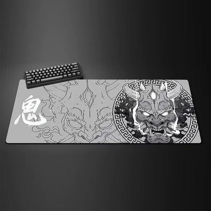 Game mouse pad Japanese samurai devil mousepad black ghost face gamer desk mat mouse pad carpet gaming accessories table pad