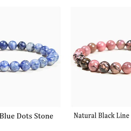 JD Natural Stone Beads Bracelet Amethyst Tiger Eye Crystal Quartz Agate Gem Beads Bangles Women Men Reiki Healling Jewelry Gift