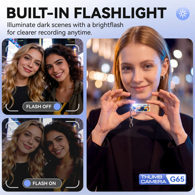 1080P Full HD Digital Camera with Built-in Flashlight 21 Creative Filters Mini Portable Camera for People Photography Gifts