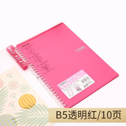 Japan Kokuyo Campus Smartring Loose-leaf Notebook Transparent Coil Loose-leaf Notebook A5/B5 10 Sheets Paper Convenient Notebook