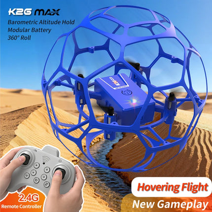 JCMO K26 MAX 2.4G RC Racing Football Drone 3D Full Protection Hovering Flight 360° Roll Remote Control Quadcopter For Kid Adult