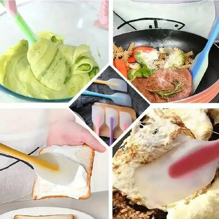 1/2/3/4/6pcs,Mini Silicone Spatula, High Temperature Resistant Cream Spatula, Mixing And Baking Tools, Kitchen Utensils