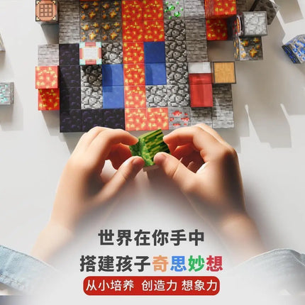 10-500 pcs World Magnetic Building Block Set Pixel Building Toy DIY Magnetic Cube Brick Construction Magnet Toy Birthday Gift