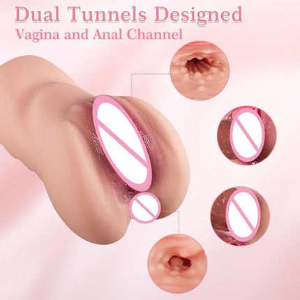 Realistic Artificial Vagina Pussy Male Masturbator Waterproof Silicone Pocket Pussy Sex Doll Blowjob 18+ Adult Sex Toys for Men