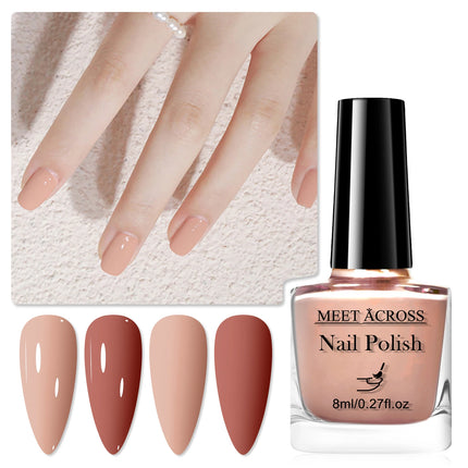 2pcs 8ml Water-Based Nail Polish Set Long Lasting Quick Drying No Need of Lamp to Cure Nail Supplies Vernis for Nails Manicure