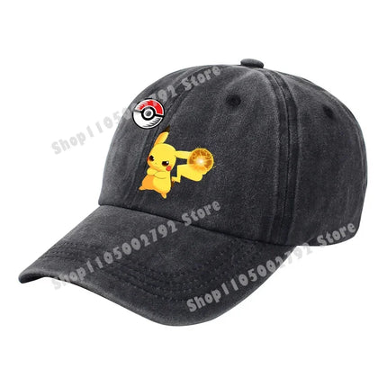Pokemon Baseball Caps Pikachu Kawaii Anime Figures Sunshade Hats Summer Outdoor Parent-Child Sunhat Trendy Duck Tongue Cap Gift