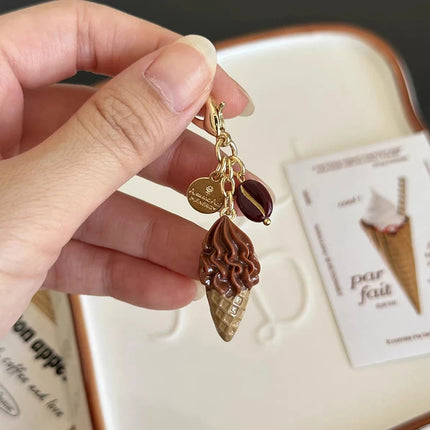 1PC Creative Unique Doughnut Bread Coffee Phone Charm Strap Pendant Lanyard Simulated Food Toys Keychain Bag Accessories Gift