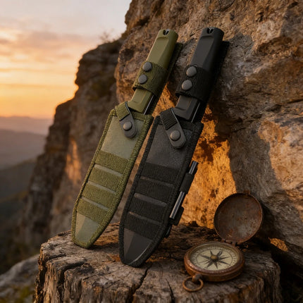 ONTOS II - High-Strength Camping Emergency Outdoor Knife, Made of N690 Steel, Compact Fixed Blade Fruit Knife