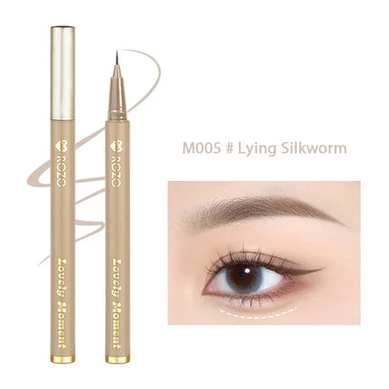 Ultra-fine Liquid Eyeliner Waterproof Glitter Matte Black Brown Shiny Eyeliner Lying Silkworm Pen Eye Beauty Party Makeup Tools