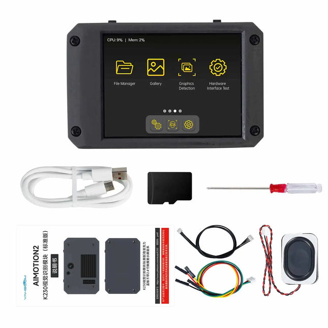 Yahboom K230 AI Visual Recognition Module with 2.4-inch HD Touch Screen 6TOPS Equivalent Computing Power for DIY Smart Robot Car