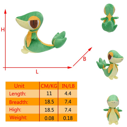 Pokemon Snivy Tepig Oshawott PlushToy First Partner Pokémon Unova Region Anime Plush Doll Birthday Gift for Boys and Girls