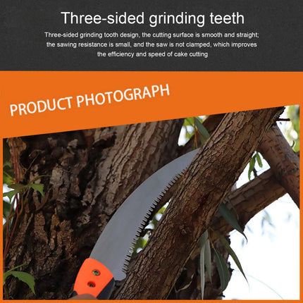 220mm Hand Saw Wood Cutting Woodworking Manganese Steel Home Dry Wood Pruning Saw Anti-slip Grip Gardening Tools and Equipment