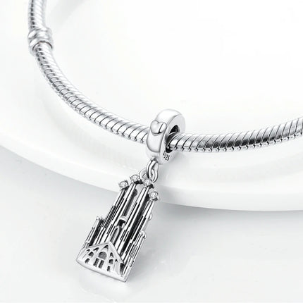 Original 925 Sterling Silver Charms Paris Eiffel Tower Charms Bead Pendant Fit Bracelets Bangle Necklaces Women DIY Jewelry Gift