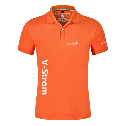 2024 Motorcycle Vstrom 650 V Strom Men's New Autumn Casual Polo Shirt Comfortable T-shirt High Quality Breathable Short Sleeve Top
