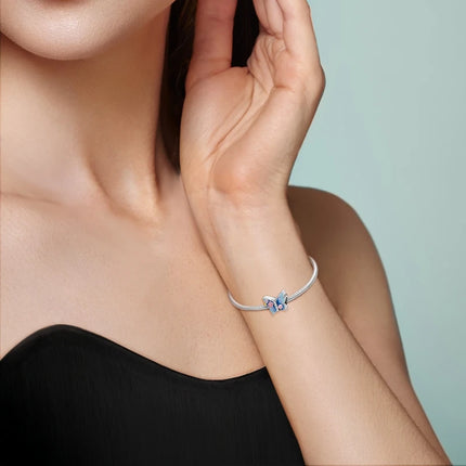 Charm Hot Sales 925 Sterling Silver Charms Beads CZ pave Round Charms Fit Original Bracelet Necklace Charms Jewelry Gift DIY