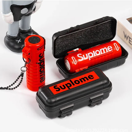 New Outdoor Windproof Pendant Inflatable Lighter Fashion Letter Jet Flame Strong Firepower Portable Lighter Men's Gift