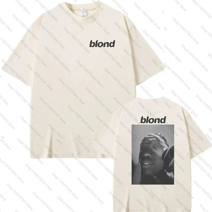 Rapper Frank Retro Graphic T Shirt Men's Hip Hop Ocean Album Clothing T-Shirts Y2k Unisex Blond Fashion Oversized Cotton T-shirt