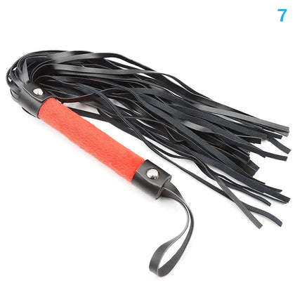 Racing Riding Crop Party Flogger Hand Cuffs Queen Black Horse Riding Whip High Quality Pu Leather Pimp Whip