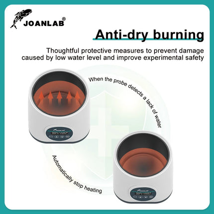 JOANLAB Water Bath Laboratory Constant Temperature Digital Display Heater Thermostat Tank Anti-dry Burning 100℃ 2L 110/220V