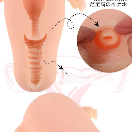 Realistic Women Uterus Vagina Masturbation Device Aircraft Cup Penis Simulation Pocket Pussy Breast Ball Adult Sex Toys for Man