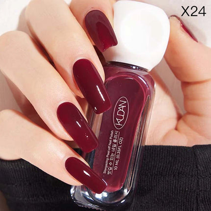 1PC 10ml Glass Bottle Water-Based Peel Off Nail Polish For Nails Colorful Chrome Varnish  Nail Art DIY Manicure No Need Lamp