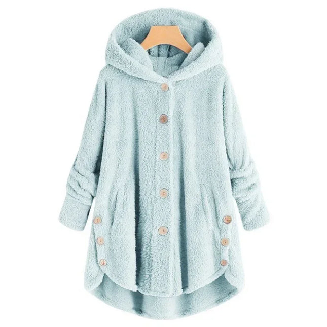 Autumn Winter Coat Women Warm Teddy Bear Coat Wool Jacket Female Plush Coat Hooded Jacket New Women's Coats Solid Color Jacket