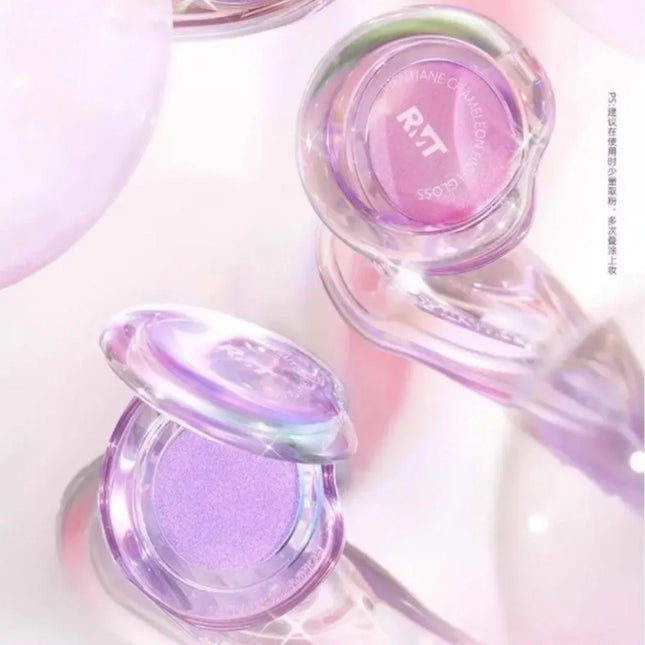 Romantic Beauty Iluminador Maquillaje Chameleon Highlighter Eye Palette High gloss Powder Body and Face Pearl Brightening