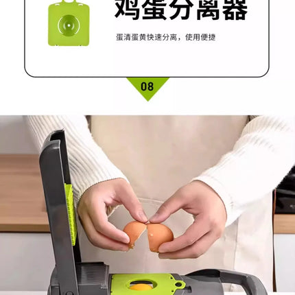 16 in 1 Handheld Slicers Dicers Graters, Multifunctional Vegetable Chopper Kitchen Food Tool with Container & Safety Guard