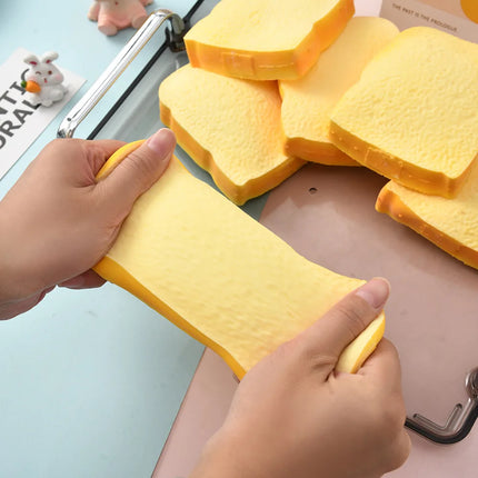 Squishy Toast Bread Squeeze Toy - Funny Hamburger & Biscuit Fidget Toy for Kids & Adults - Sensory Relief & Anxiety Relief