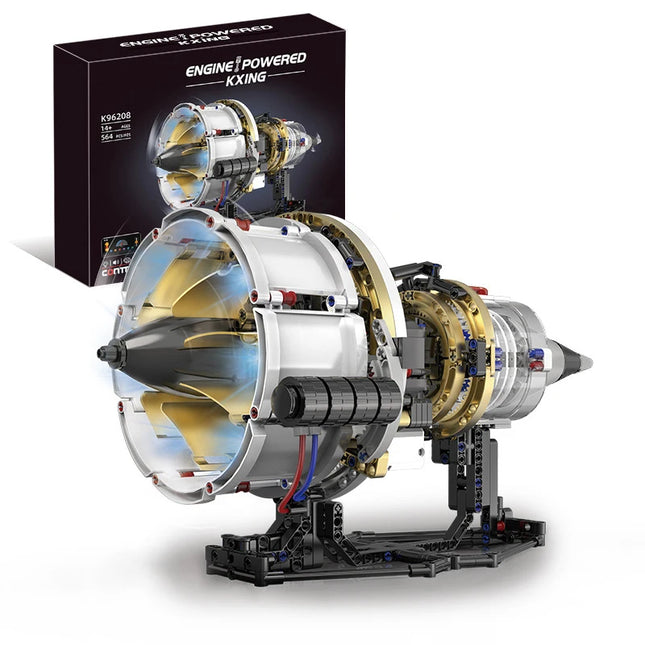 K96208 simulation aviation aircraft combat mechanical engine, 564PCS toy model assembly, children's building block toy gift
